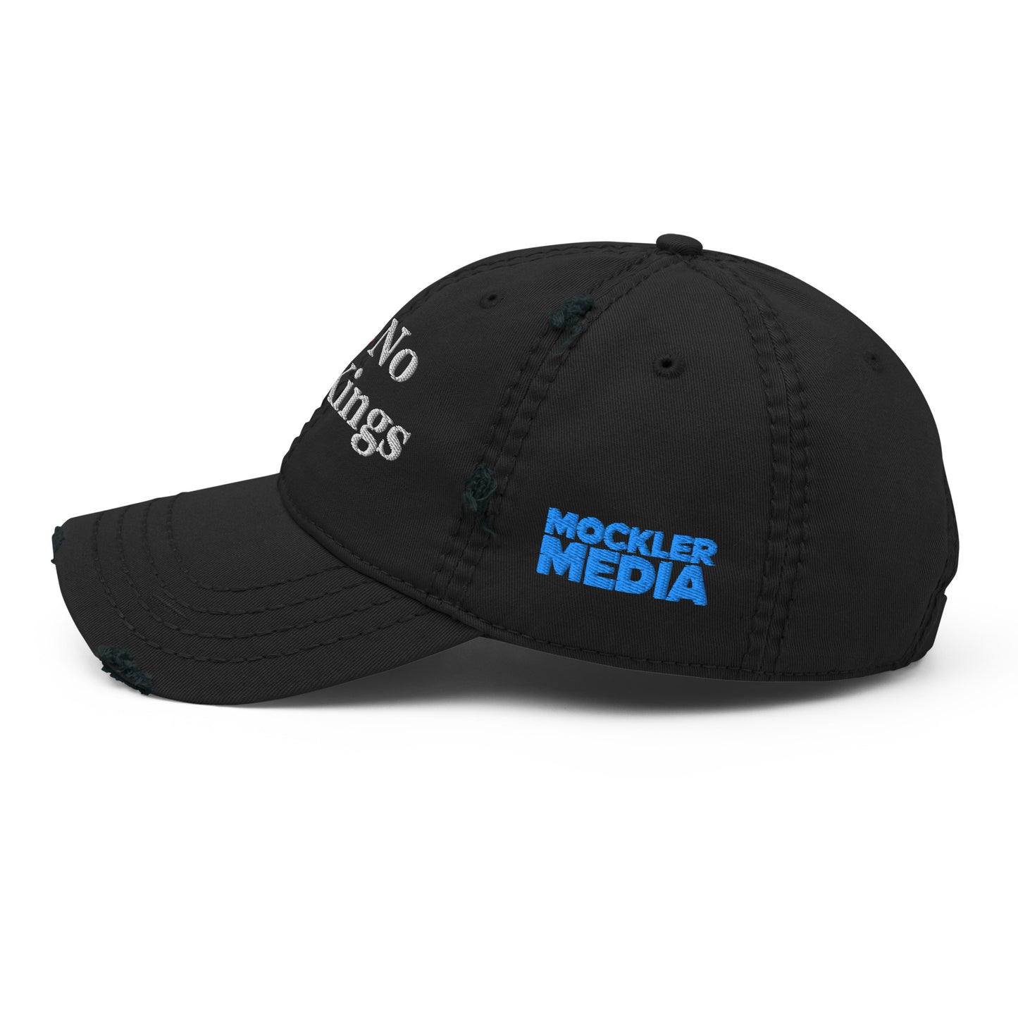 Embroidered No Kings Dad Hat, Black