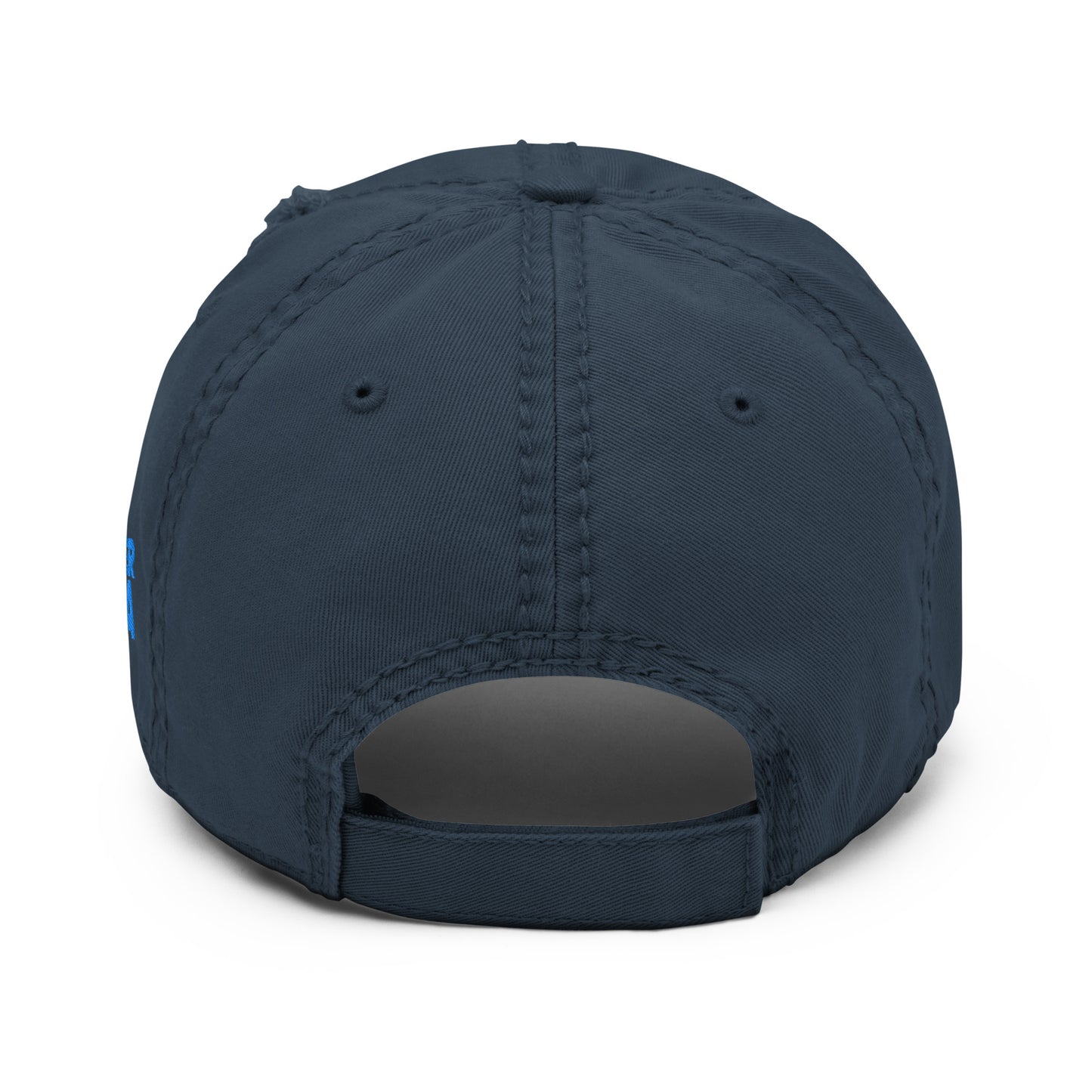 Embroidered No Kings Distressed Dad Hat, Navy