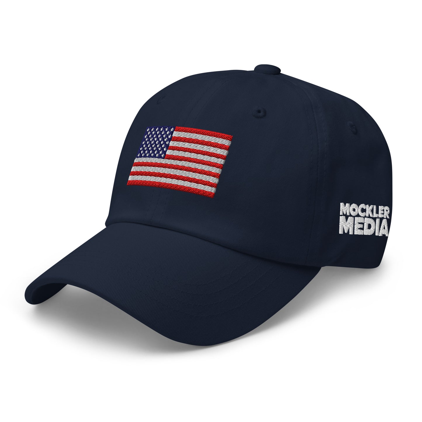 Embroidered Flag Dad Hat, Navy