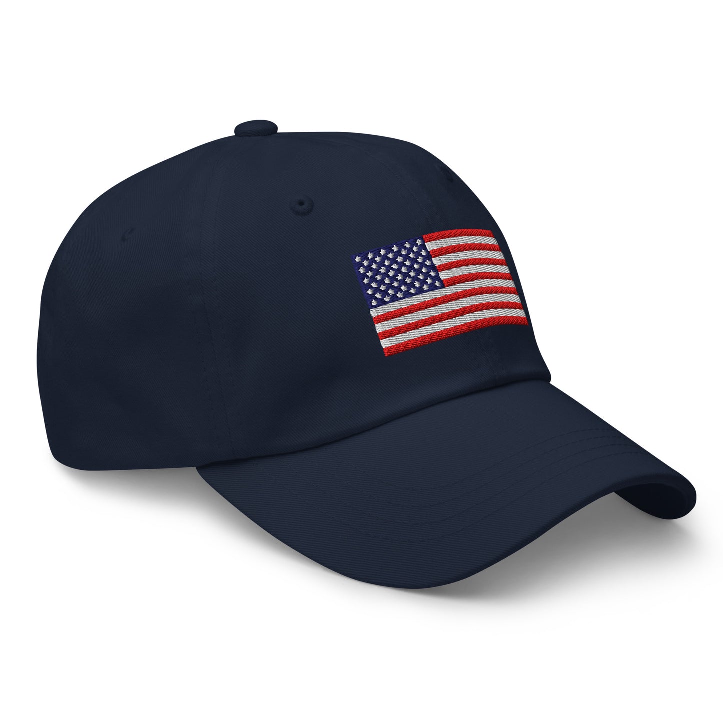 Embroidered Flag Dad Hat, Navy