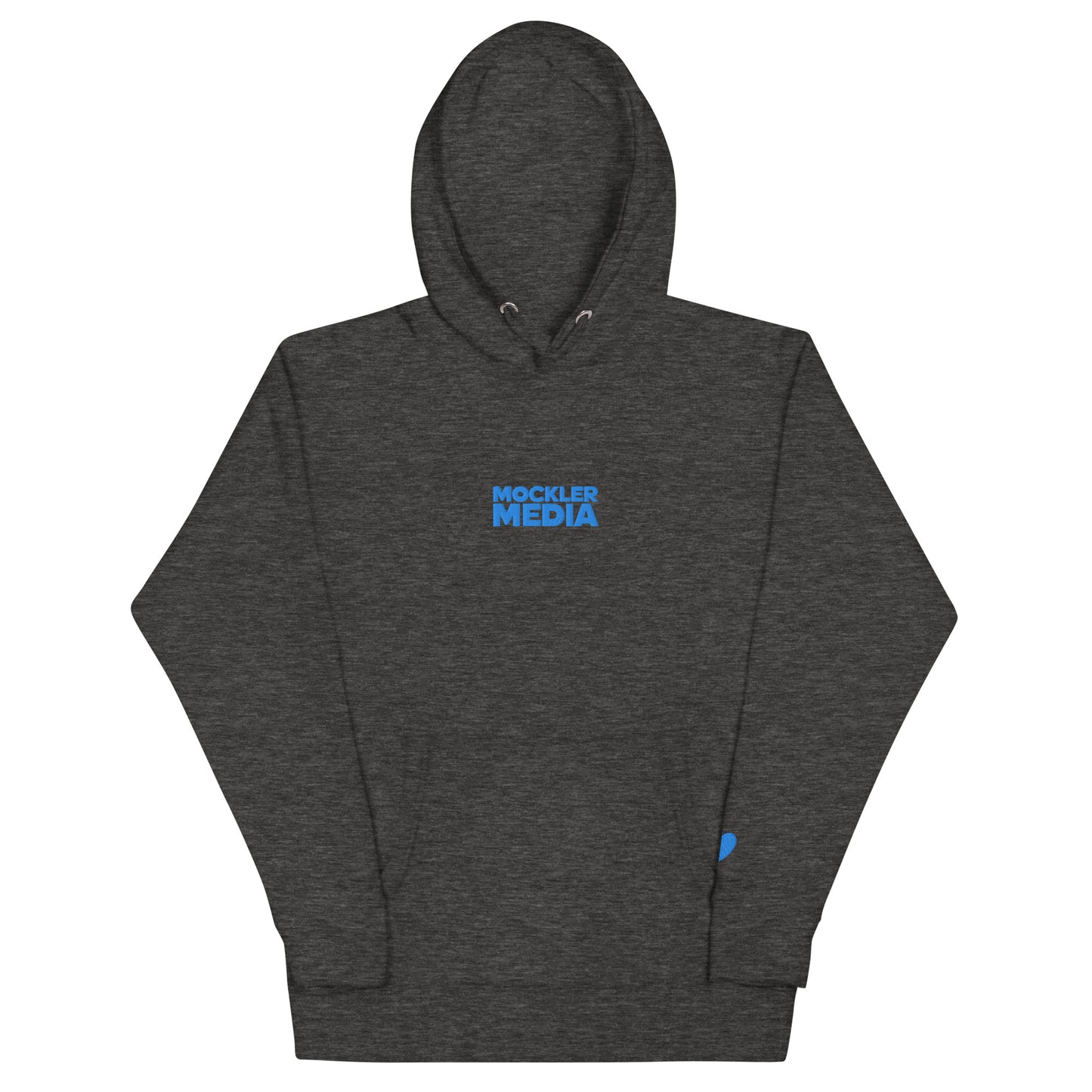 Embroidered Logo Hoodie, Charcoal