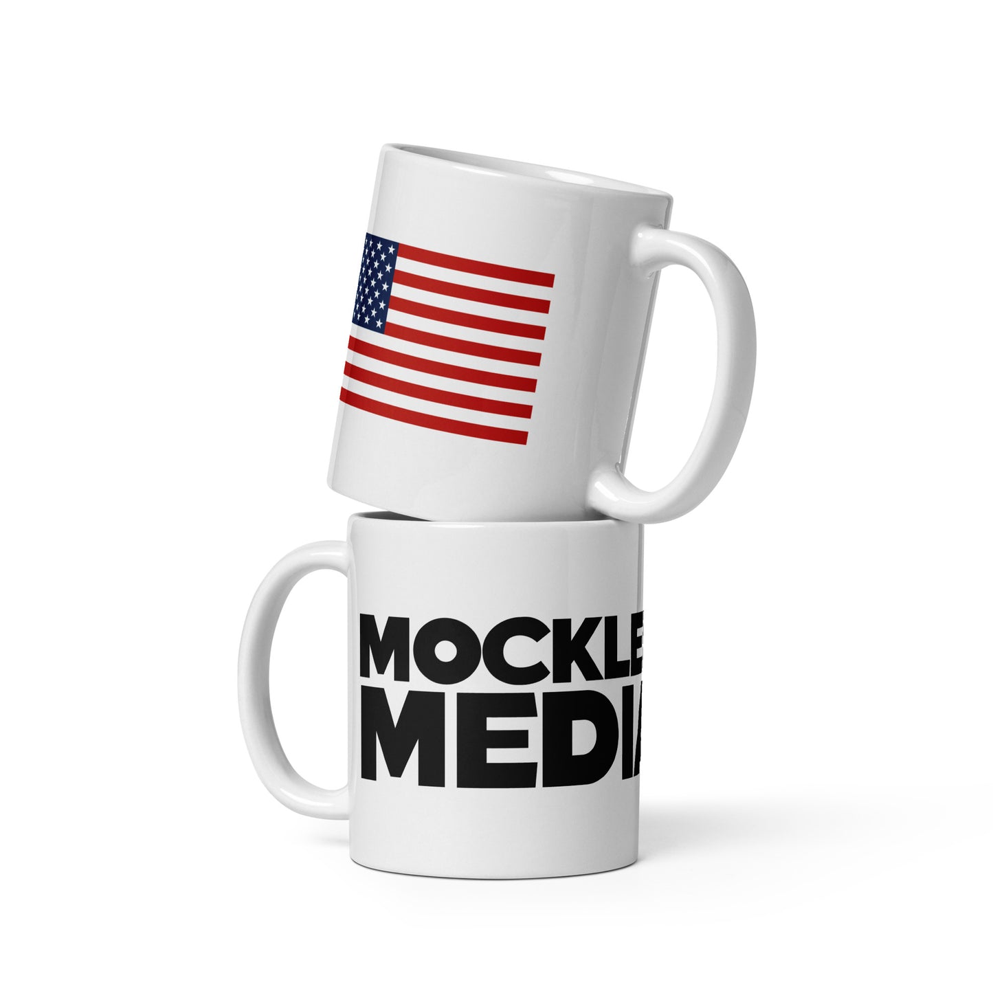 Mockler Media Logo Mug, White, 11 oz