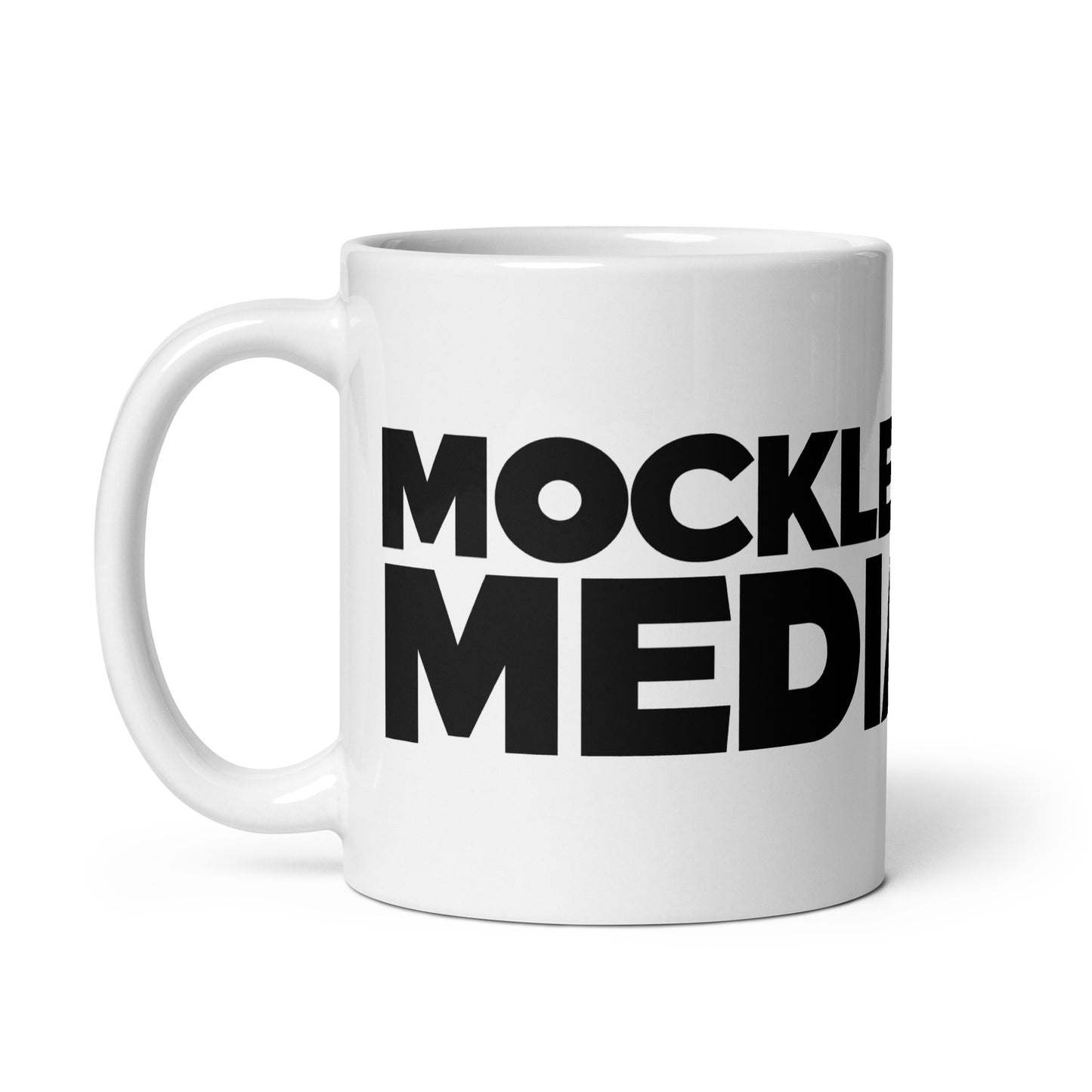 Mockler Media Logo Mug, White, 11 oz