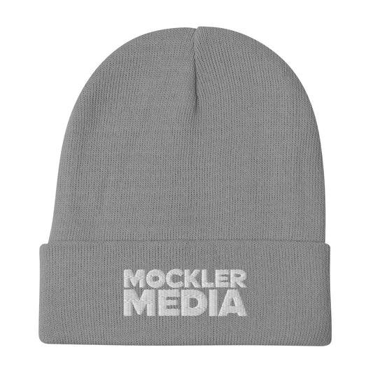 Embroidered Winter Hat, Gray