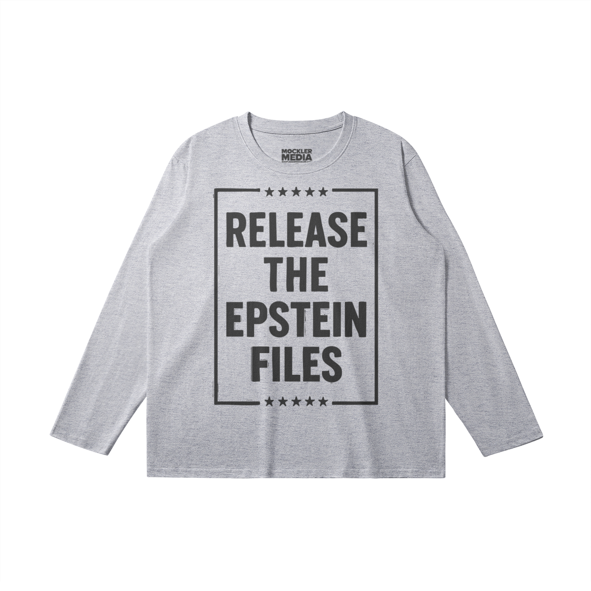 Release the Files Long Sleeve Tee, Heather Gray