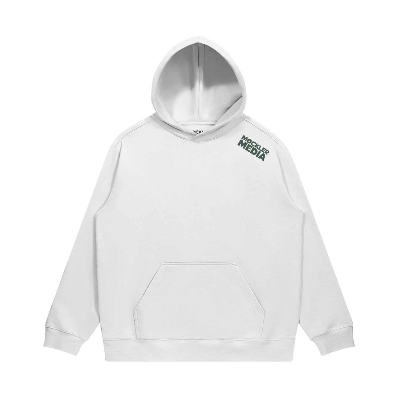 Vertical Logo Hoodie, White
