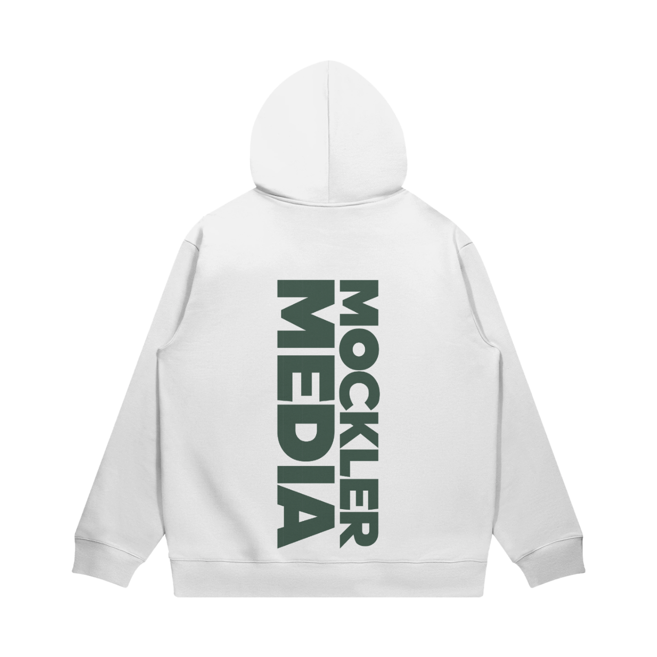 Vertical Logo Hoodie, White