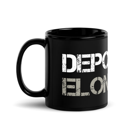 Deport Elon Mug, Black, 11 oz
