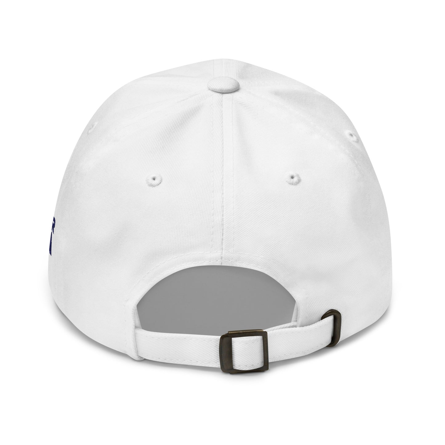 Embroidered Flag Dad Hat, White