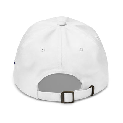 Embroidered Flag Dad Hat, White